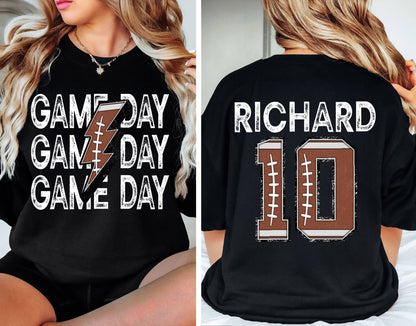 Personalize Football Mom Sweatshirt With Kids Number & Name, Football Mom Shirt, Football Season Shirt