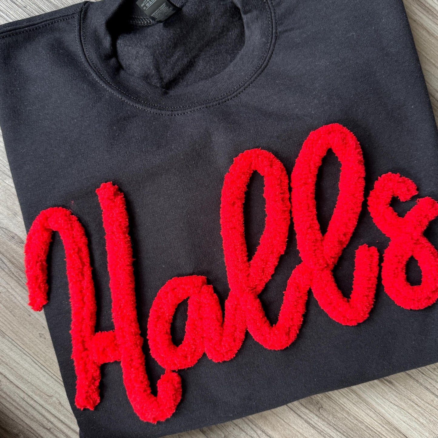 Personalized Embroidered Sports Team Sweatshirt, High School Teams, Eagles, Colts spirit, custom name Chenille Patch,Cheer mom