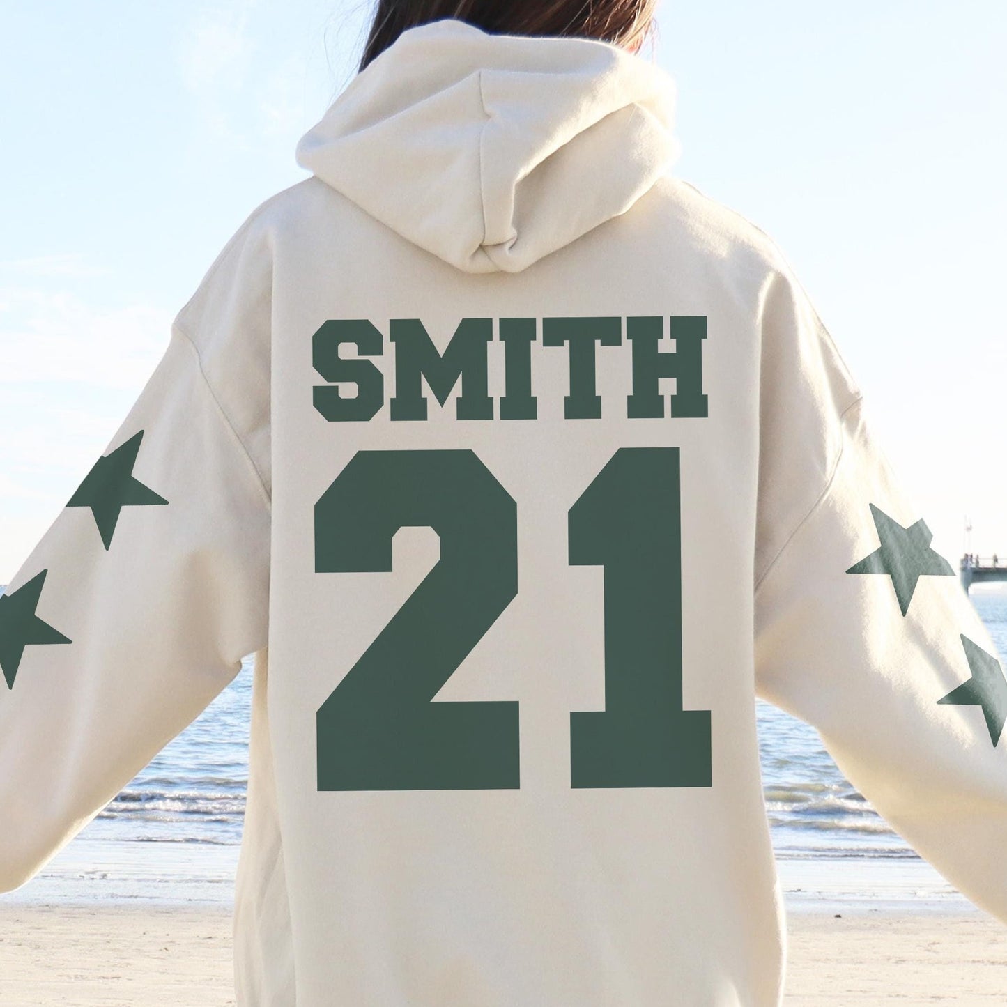 Custom Sports Number Sweatshirt, Personalized Player Shirts, Sports Mom Fan Gear