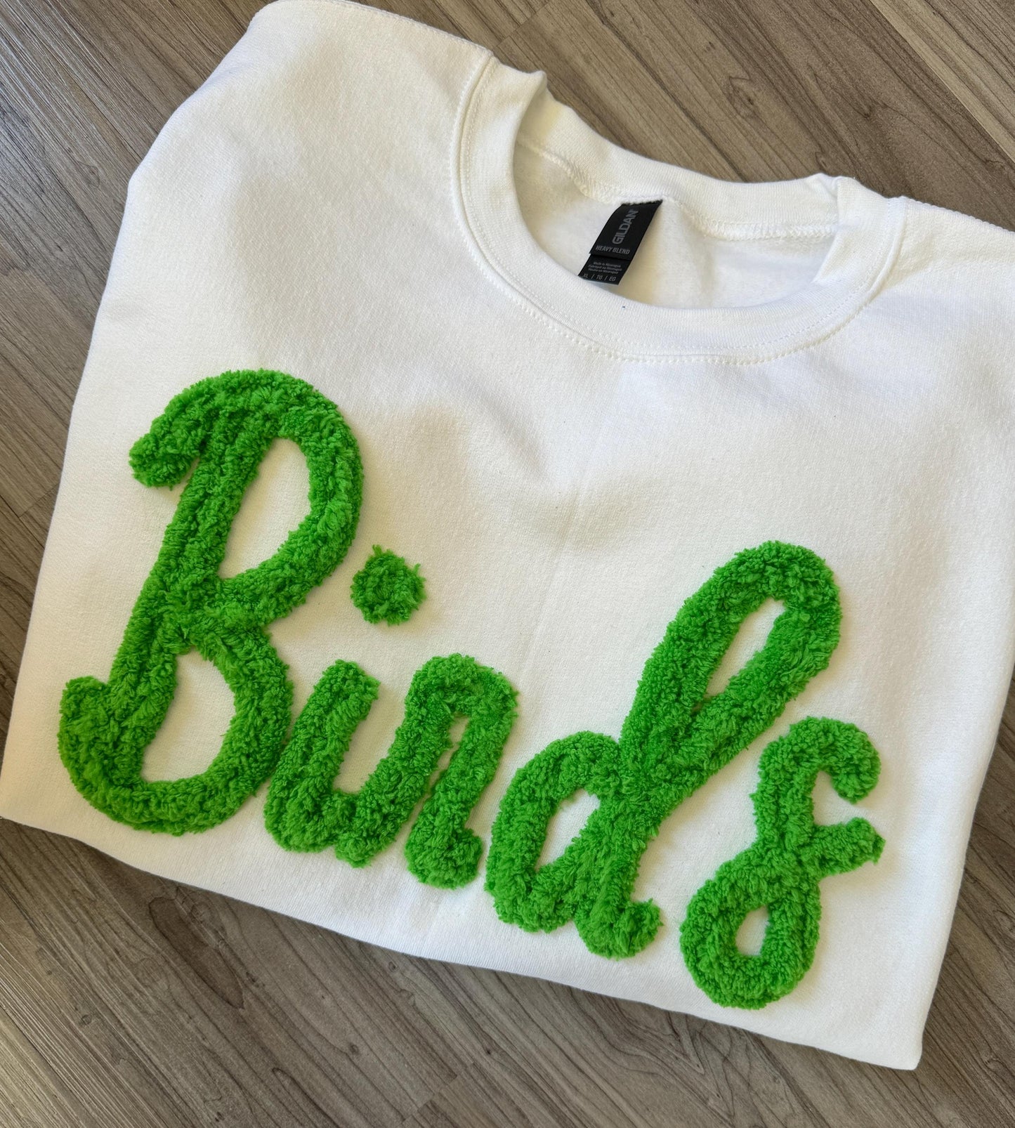 Personalized Embroidered Sports Team Sweatshirt, High School Teams, Eagles, Colts spirit, custom name Chenille Patch,Cheer mom