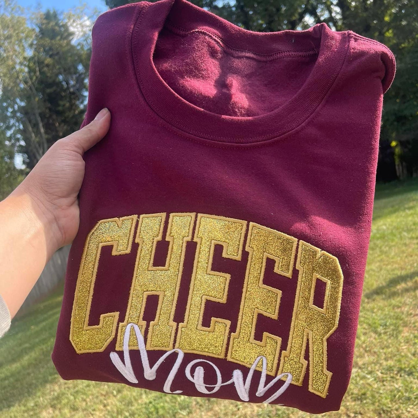 Cheerleading mama sweatshirt / Embroidery Cheerleading sweatshirt