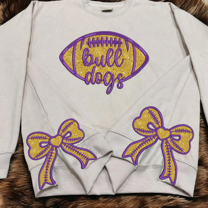 Custom Football Side Bow Cut-Out Sweatshirt