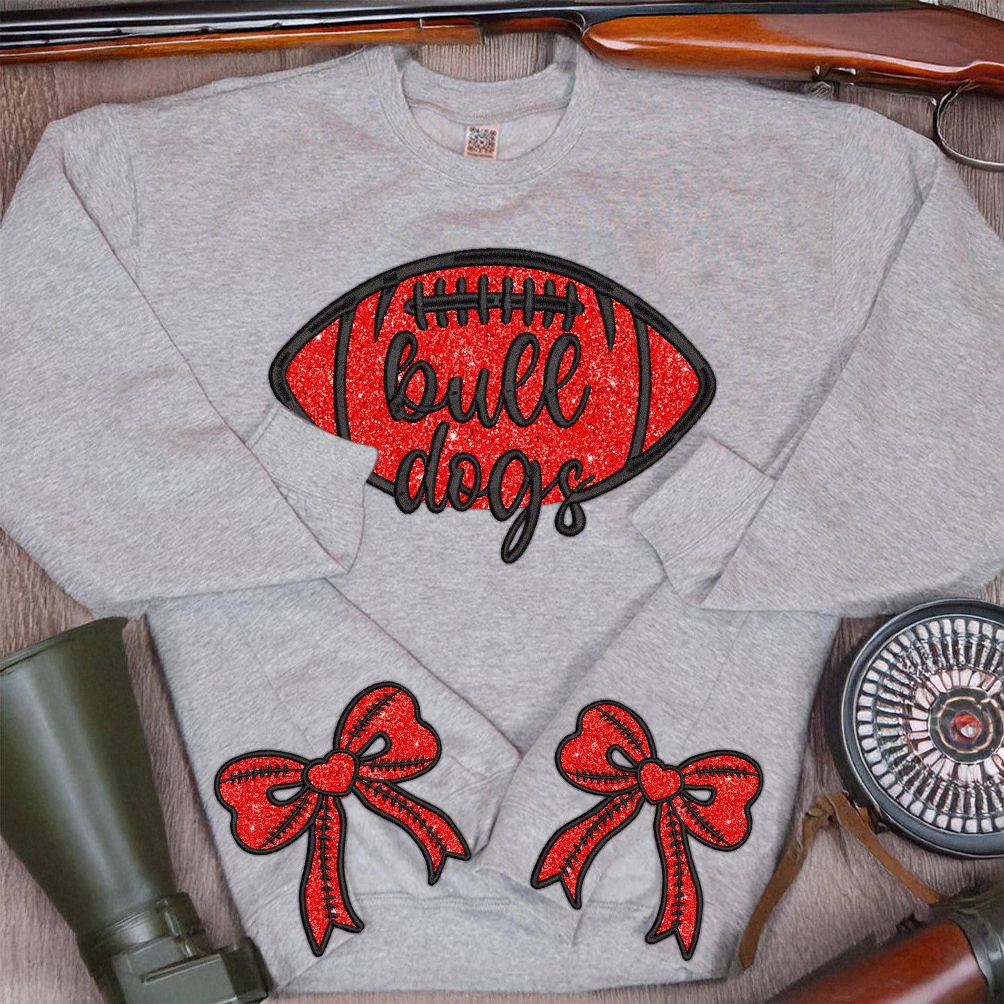 Custom Football Side Bow Cut-Out Sweatshirt