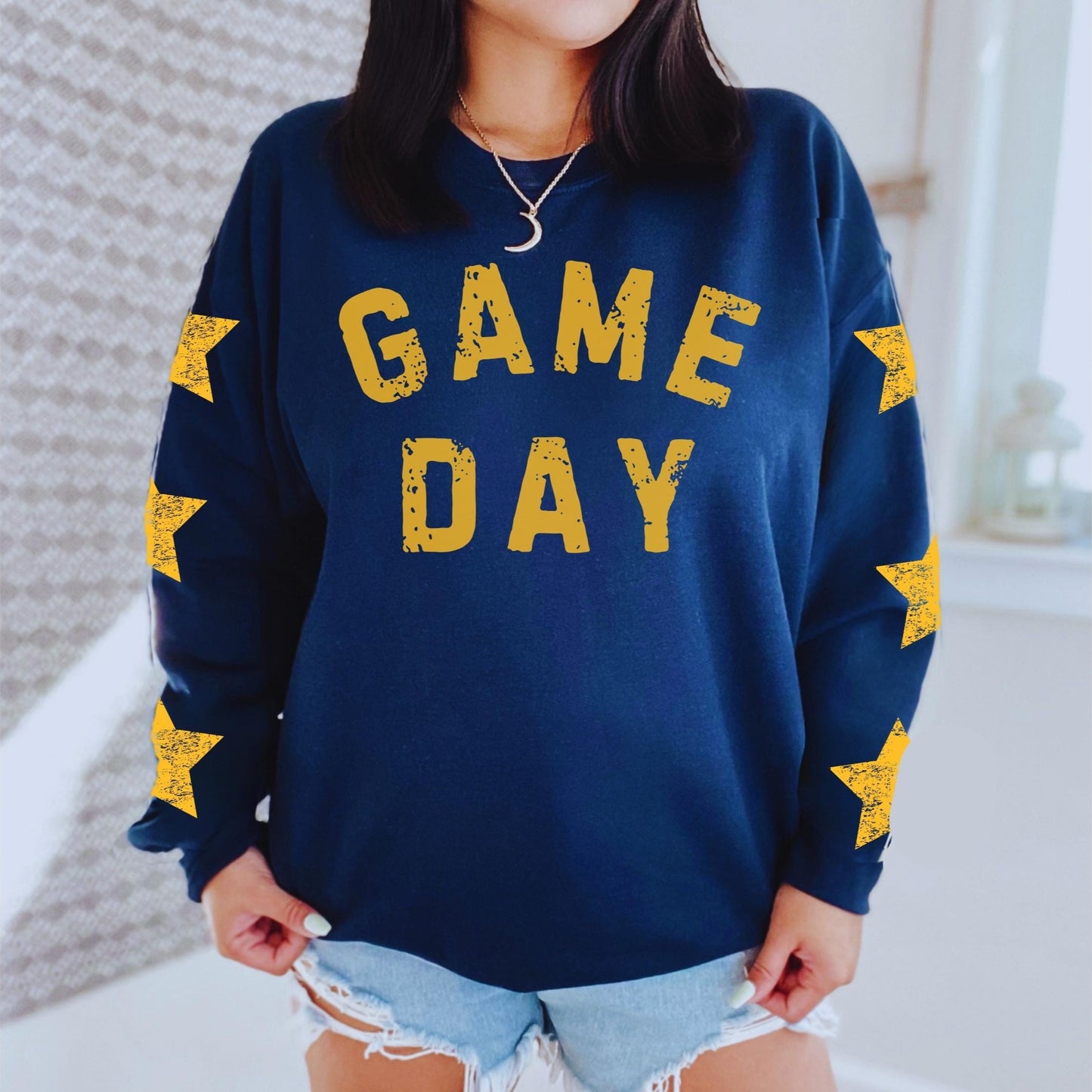 Custom Game day sweatshirt, number sweater, baseball mom, football mama