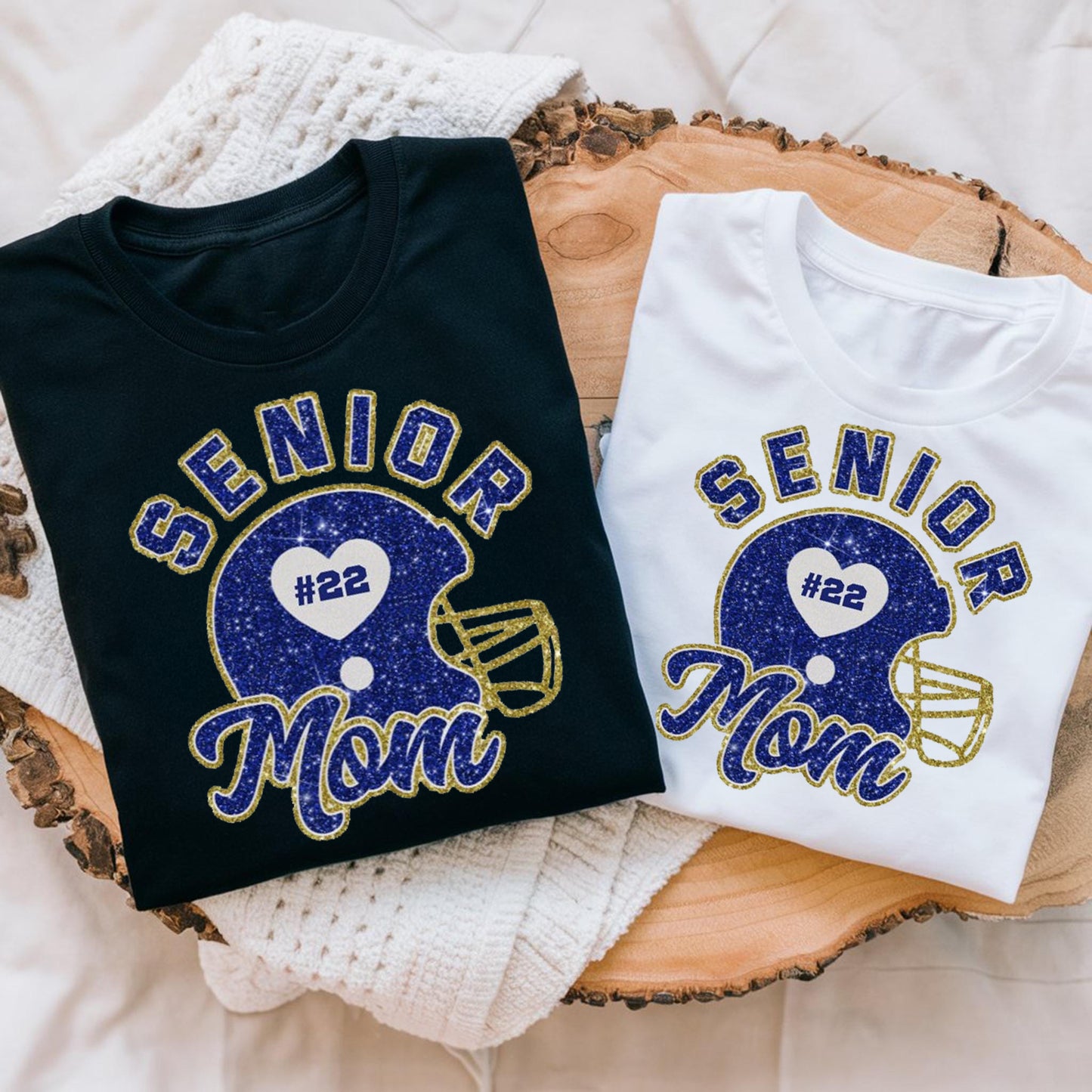 Personalized Team Spirit Tee with Player Number – Proud Football Mama Game Day Shirt