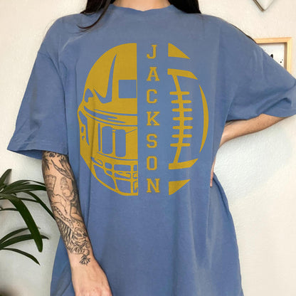 Personalized Football Mom Shirt for Game Day,Custom Football Gift,Women Football Shirt,Football Season Shirt