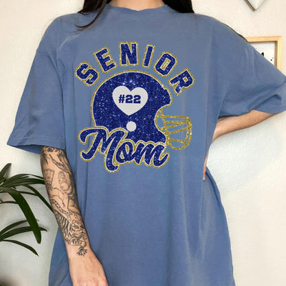 Personalized Team Spirit Tee with Player Number – Proud Football Mama Game Day Shirt