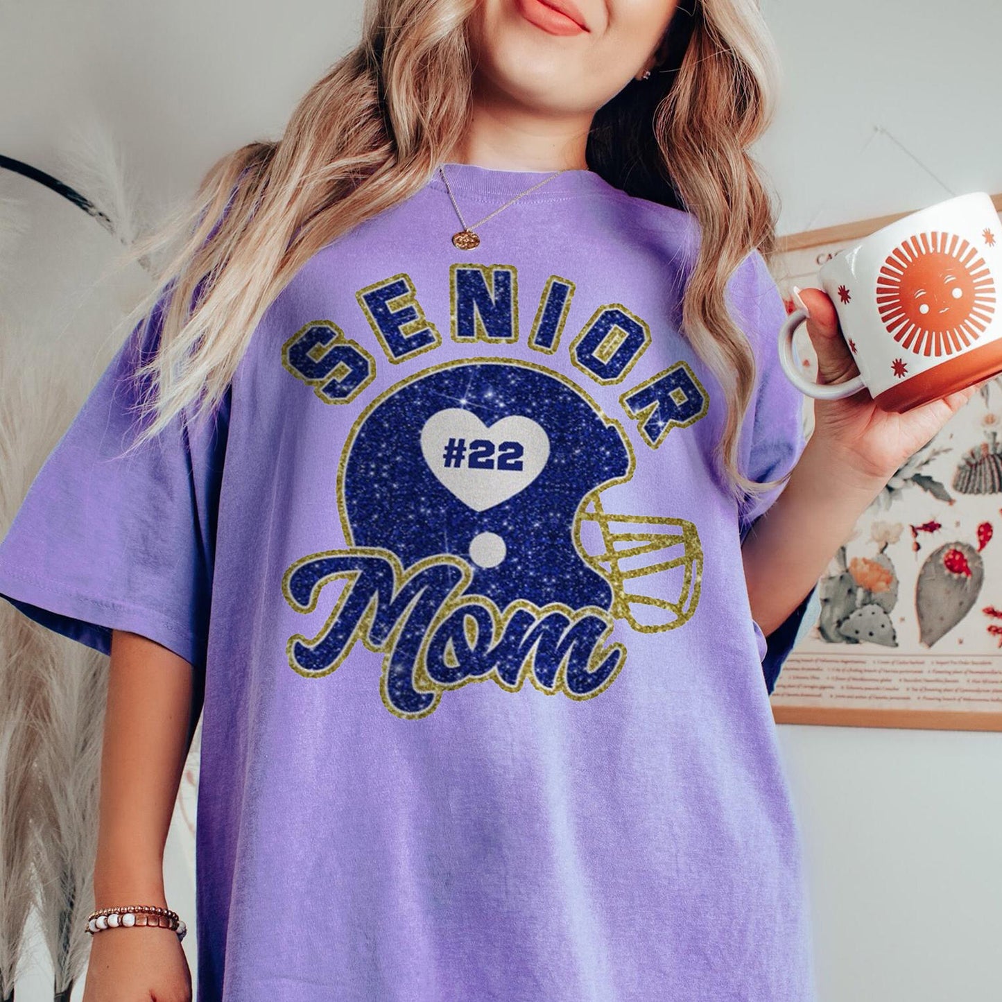 Personalized Team Spirit Tee with Player Number – Proud Football Mama Game Day Shirt