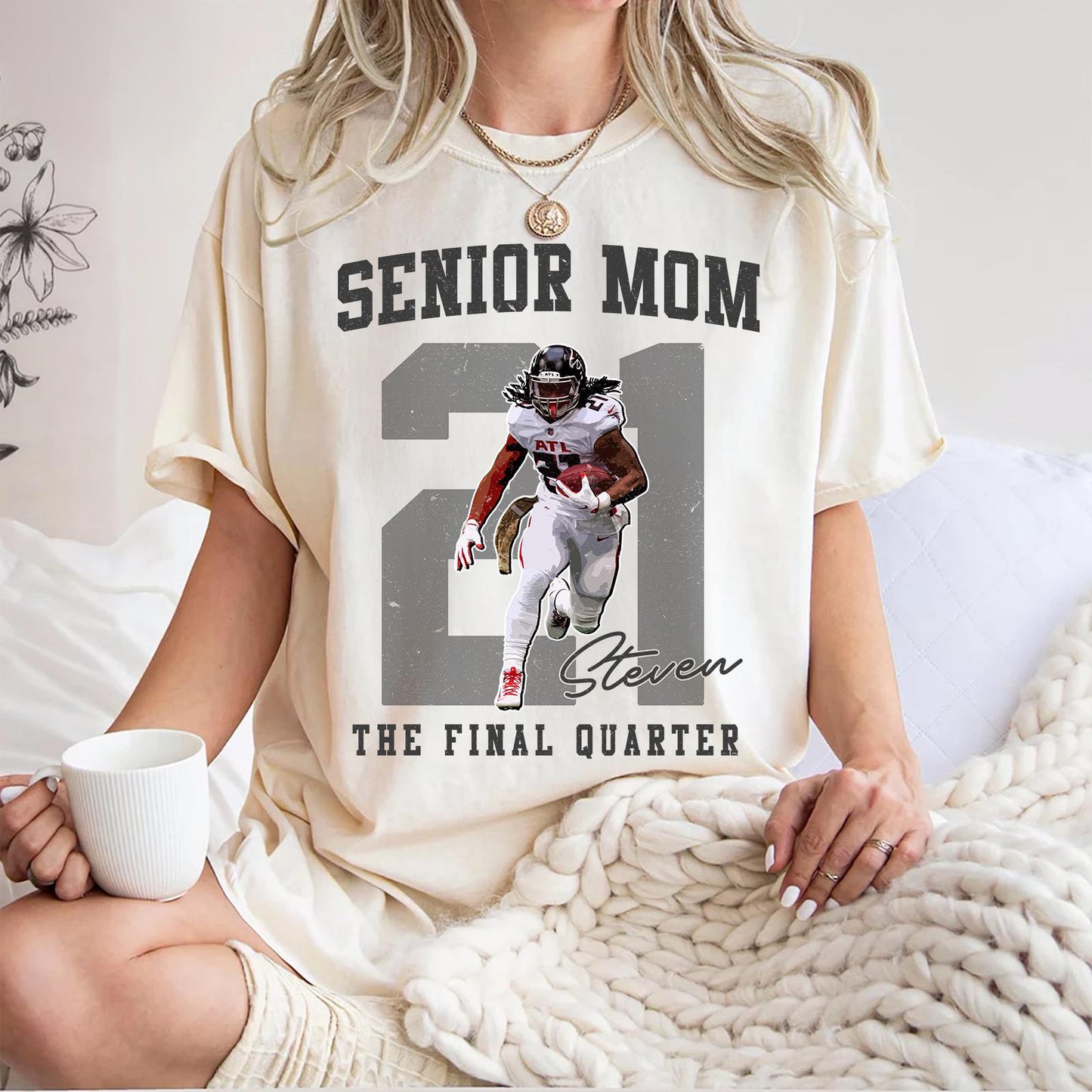 Personalized Football Mom Shirt, Custom 2026 Senior Football Mom Gift