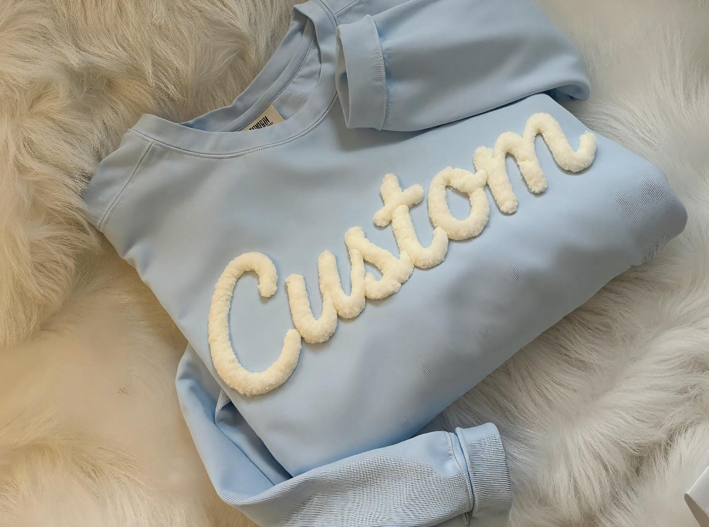 Personalized Embroidered Sports Team Sweatshirt, High School Teams, Eagles, Colts spirit, custom name Chenille Patch,Cheer mom