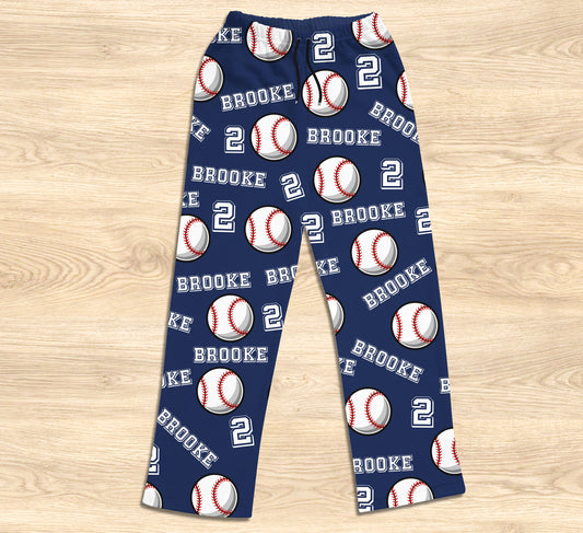 Personalized Baseball Pajama with your name, Sports gift