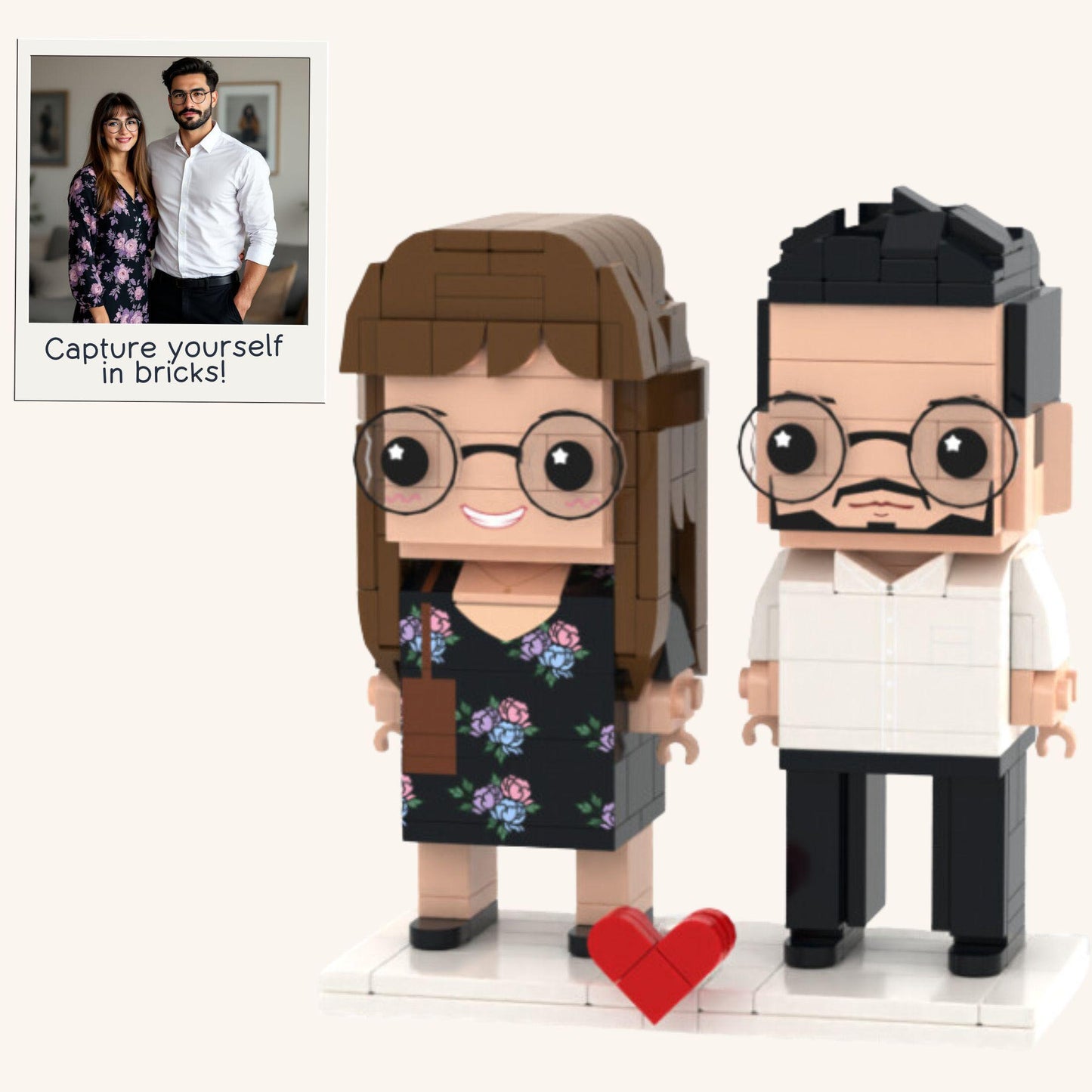 Personalized Wedding Brick Buddies, Custom Bride and Groom Brick Figures