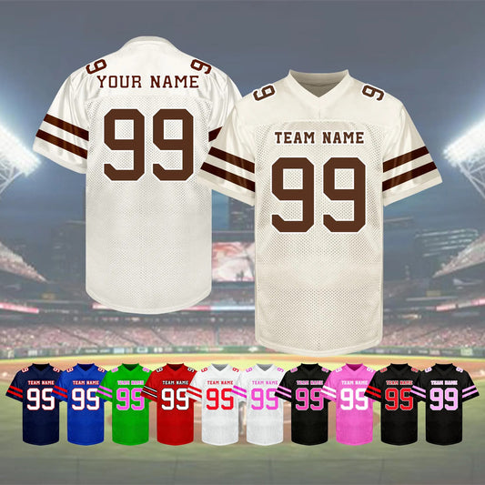 Custom Football Jersey, Personalized Name Number Logo, Customize Football Jerseys Team Uniform Gifts Wedding Jersey for Men Women Youth Kids