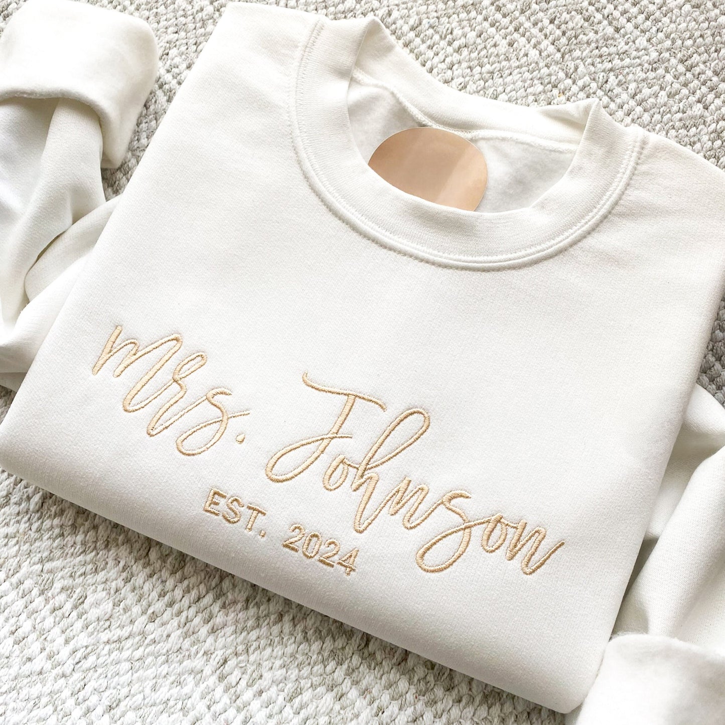 Embroidered Future Mrs Name Crewneck Bride to Be Gift for Bridal Shower