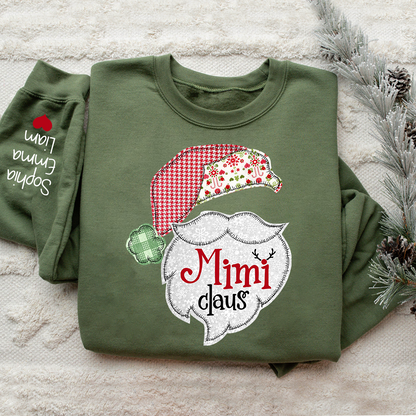 Custom Mimi Claus Christmas With Grandkids Sweatshirt