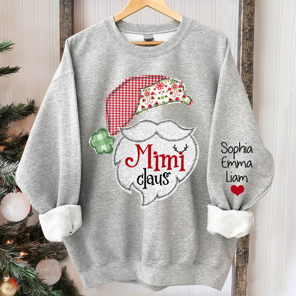 Custom Mimi Claus Christmas With Grandkids Sweatshirt