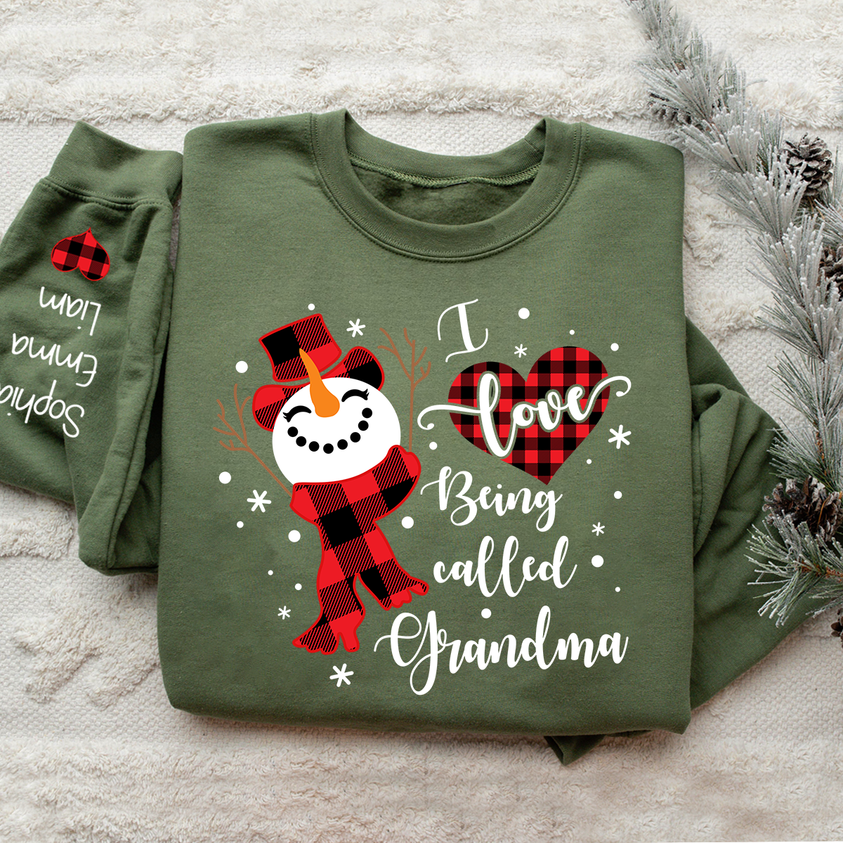 I Love Being Called Grandma Snowman Christmas And Kids