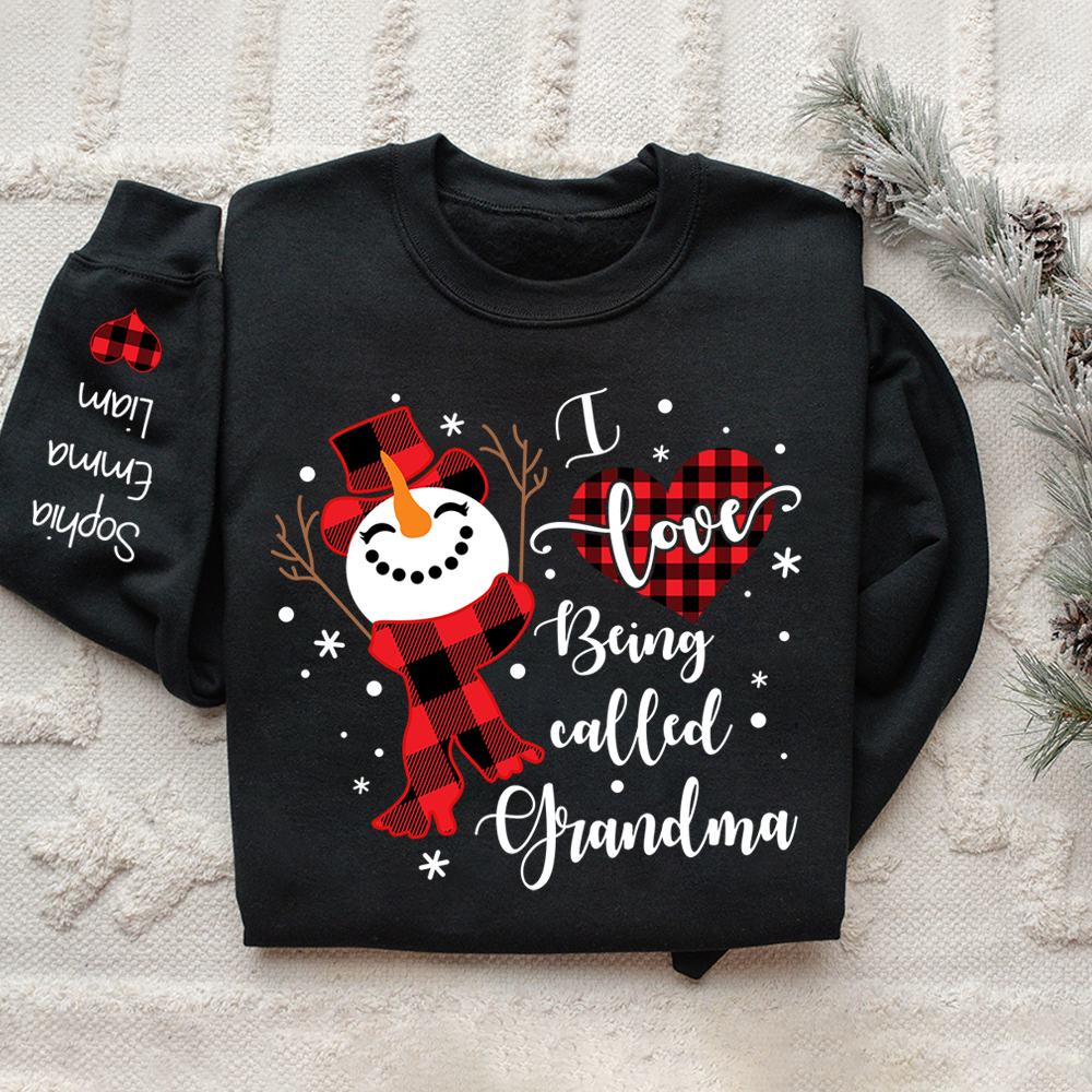 I Love Being Called Grandma Snowman Christmas And Kids