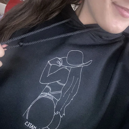 Personalized Embroidered Outline Photo Sweatshirt